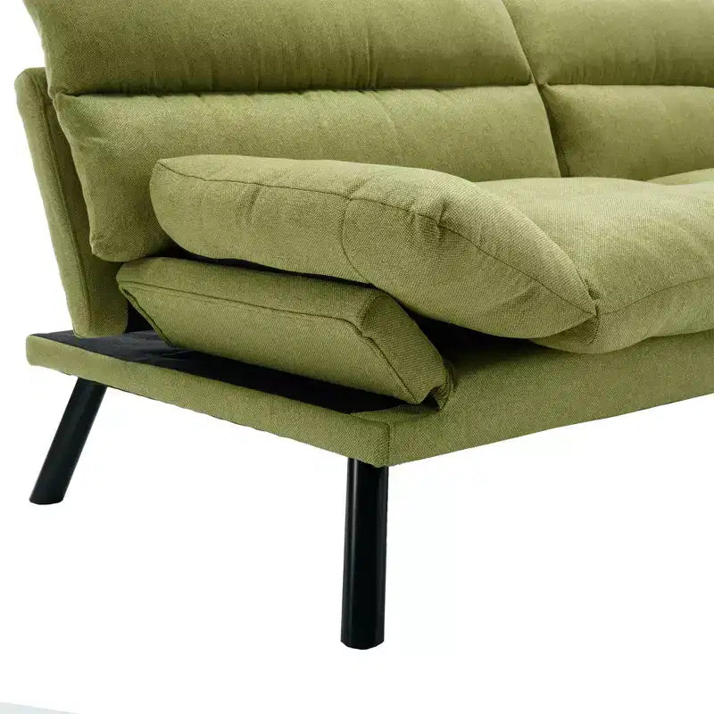 Divano letto moderno Okak Futon, divano letto matrimoniale convertibile reclinabile per piccoli appartamenti, soggiorno