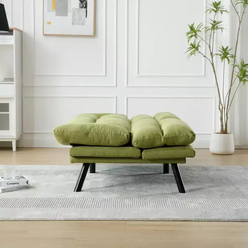 Divano letto moderno Okak Futon, divano letto matrimoniale convertibile reclinabile per piccoli appartamenti, soggiorno