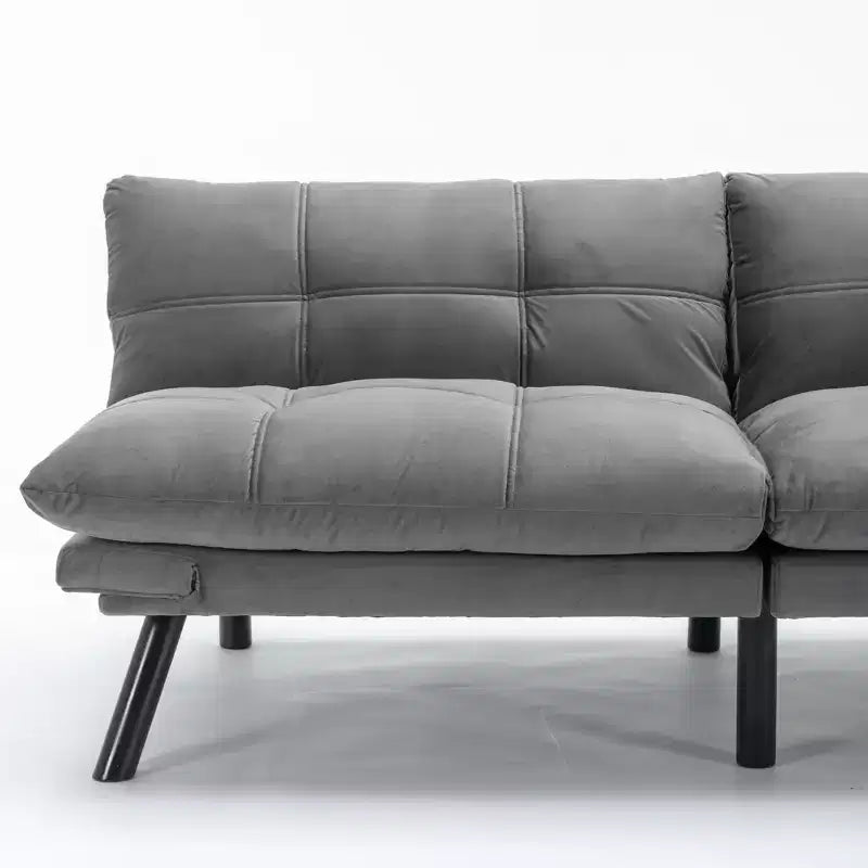 Divano letto moderno Okak Futon, divano letto matrimoniale convertibile reclinabile per piccoli appartamenti, soggiorno