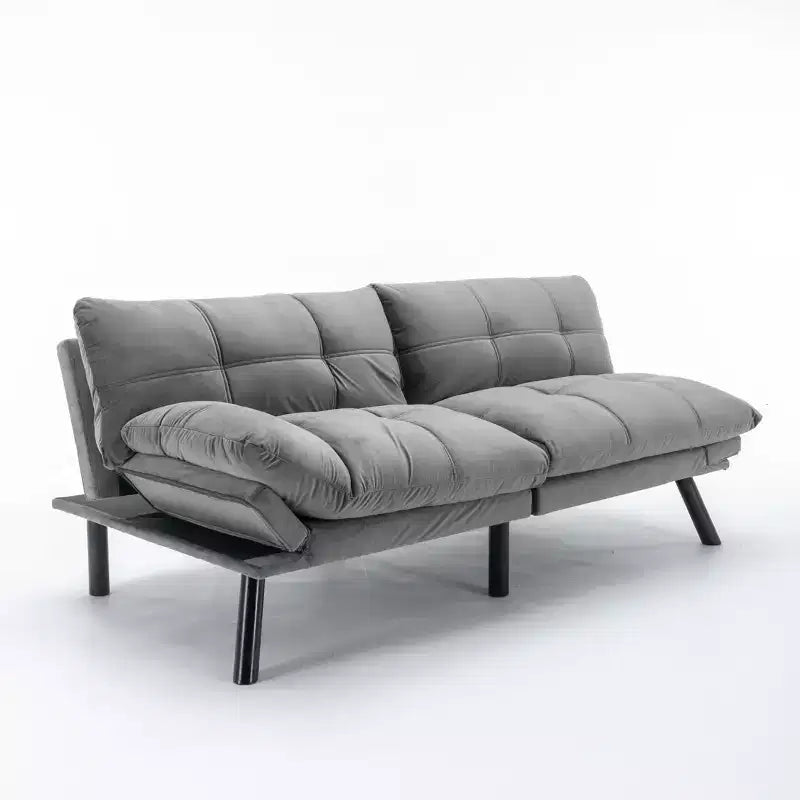 Divano letto moderno Okak Futon, divano letto matrimoniale convertibile reclinabile per piccoli appartamenti, soggiorno