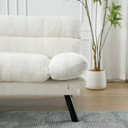 Divano letto moderno Okak Futon, divano letto matrimoniale convertibile reclinabile per piccoli appartamenti, soggiorno