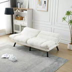 Divano letto moderno Okak Futon, divano letto matrimoniale convertibile reclinabile per piccoli appartamenti, soggiorno