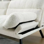 Divano letto moderno Okak Futon, divano letto matrimoniale convertibile reclinabile per piccoli appartamenti, soggiorno
