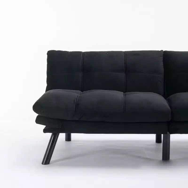 Divano letto moderno Okak Futon, divano letto matrimoniale convertibile reclinabile per piccoli appartamenti, soggiorno