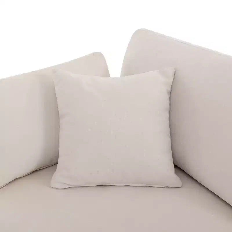 Divano componibile a U Okak con pouf mobile, divano moderno a 6 posti imbottito per soggiorno, appartamento