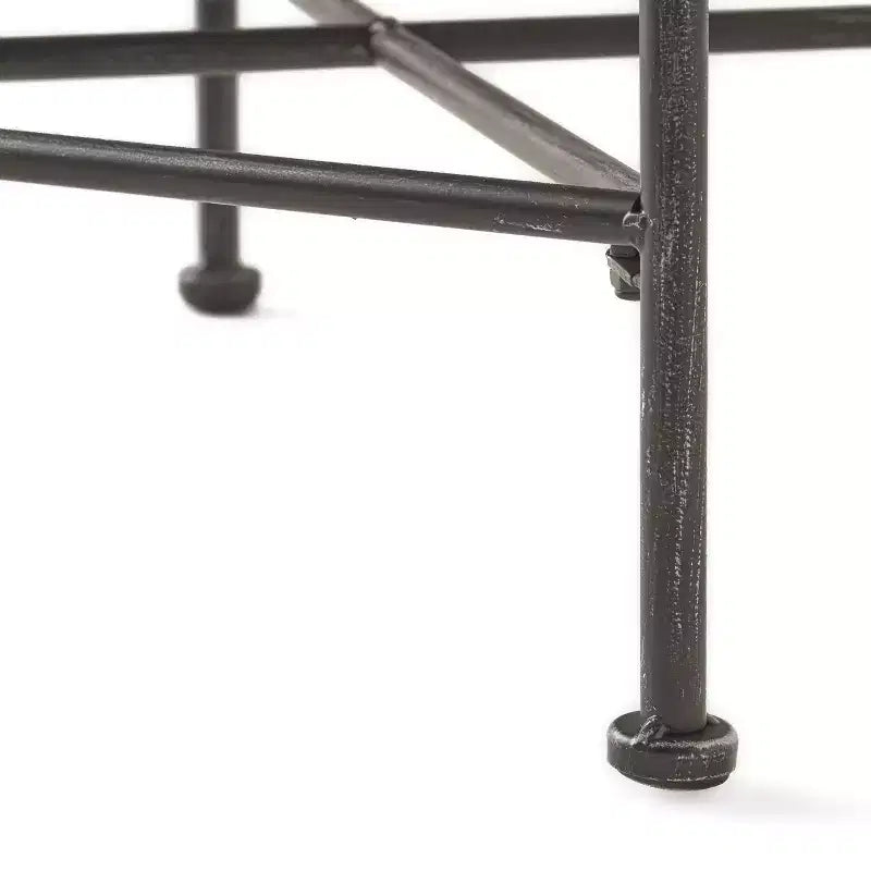 Okak Boho Tavolo Consolle da Esterno Artigianale Tavolini Laterali con Struttura in Acciaio Inox Tavolino da Giardino per Patio Esterno e Interno Balcone Cortile