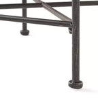 Okak Boho Tavolo Consolle da Esterno Artigianale Tavolini Laterali con Struttura in Acciaio Inox Tavolino da Giardino per Patio Esterno e Interno Balcone Cortile