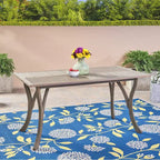 Okak Boho Tavolo Consolle da Esterno Artigianale Tavolini Laterali con Struttura in Acciaio Inox Tavolino da Giardino per Patio Esterno e Interno Balcone Cortile