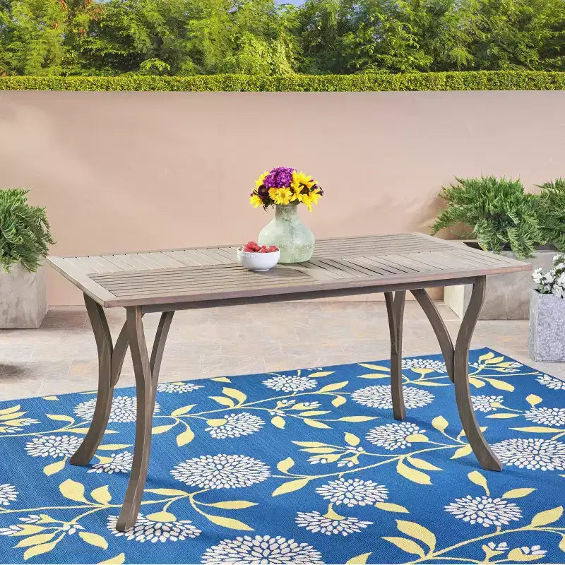 Okak Boho Tavolo Consolle da Esterno Artigianale Tavolini Laterali con Struttura in Acciaio Inox Tavolino da Giardino per Patio Esterno e Interno Balcone Cortile