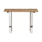 Okak Boho Tavolo Consolle da Esterno Artigianale Tavolini Laterali con Struttura in Acciaio Inox Tavolino da Giardino per Patio Esterno e Interno Balcone Cortile