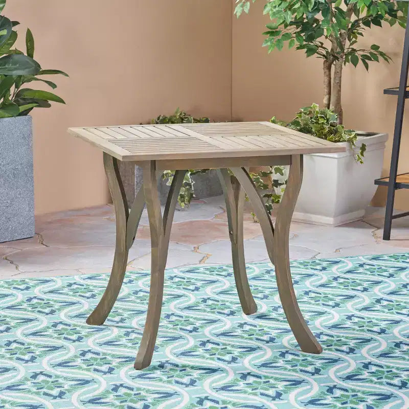 Okak Boho Tavolo Consolle da Esterno Artigianale Tavolini Laterali con Struttura in Acciaio Inox Tavolino da Giardino per Patio Esterno e Interno Balcone Cortile