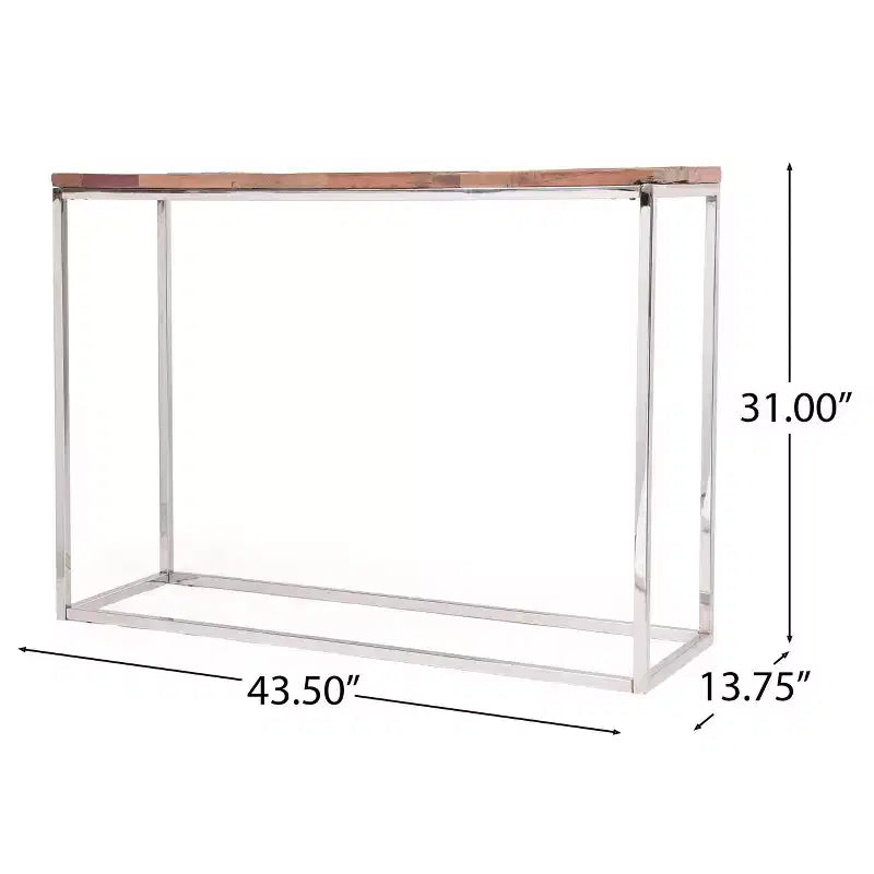 Okak Boho Tavolo Consolle da Esterno Artigianale Tavolini Laterali con Struttura in Acciaio Inox Tavolino da Giardino per Patio Esterno e Interno Balcone Cortile