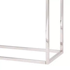 Okak Boho Tavolo Consolle da Esterno Artigianale Tavolini Laterali con Struttura in Acciaio Inox Tavolino da Giardino per Patio Esterno e Interno Balcone Cortile