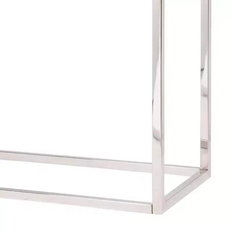 Okak Boho Tavolo Consolle da Esterno Artigianale Tavolini Laterali con Struttura in Acciaio Inox Tavolino da Giardino per Patio Esterno e Interno Balcone Cortile