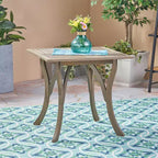 Okak Boho Tavolo Consolle da Esterno Artigianale Tavolini Laterali con Struttura in Acciaio Inox Tavolino da Giardino per Patio Esterno e Interno Balcone Cortile