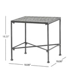 Okak Boho Tavolo Consolle da Esterno Artigianale Tavolini Laterali con Struttura in Acciaio Inox Tavolino da Giardino per Patio Esterno e Interno Balcone Cortile