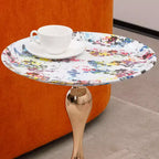 Okak Tavolino da Esterno Coda di Sirena, Tavolino d'Appoggio per Patio, da Interno, Porta Piante, in Metallo, per Caffè, Bevande e Cocktail, Ideale per Giardino, Soggiorno e Angoli