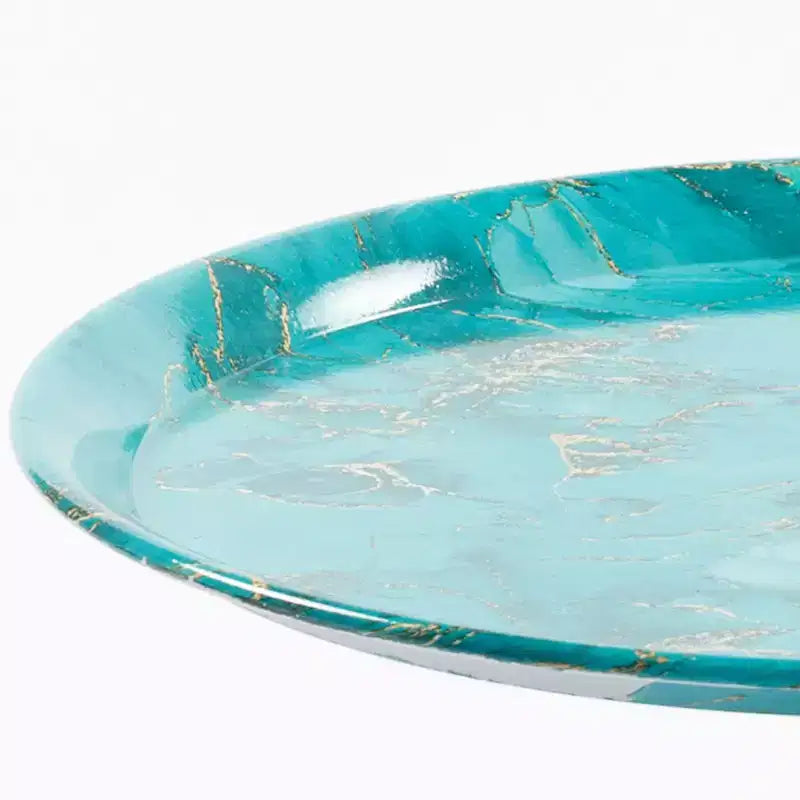 Okak Tavolino da Esterno Coda di Sirena, Tavolino d'Appoggio per Patio, da Interno, Porta Piante, in Metallo, per Caffè, Bevande e Cocktail, Ideale per Giardino, Soggiorno e Angoli
