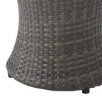 Okak Tavolini Laterali da Esterno in Rattan a Clessidra, Impermeabili e Portatili, Tavolino da Patio/Comodino per Esterni e Interni per Giardino, Balcone, Cortile, Piscina