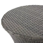 Okak Tavolini Laterali da Esterno in Rattan a Clessidra, Impermeabili e Portatili, Tavolino da Patio/Comodino per Esterni e Interni per Giardino, Balcone, Cortile, Piscina