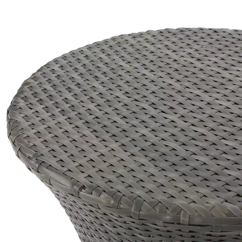 Okak Tavolini Laterali da Esterno in Rattan a Clessidra, Impermeabili e Portatili, Tavolino da Patio/Comodino per Esterni e Interni per Giardino, Balcone, Cortile, Piscina