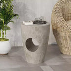 Christopher Knight Home Sirius Table d'appoint d'extérieur contemporaine en béton léger