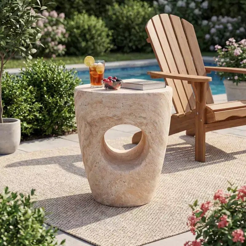 Christopher Knight Home Sirius Outdoor Contemporary Lightweight Concrete Accent Side Table
