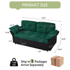 GDFStudio Tachi Moderno Divano Letto Convertibile Queen Size Multifunzione da 188 cm con Rivestimento in ciniglia