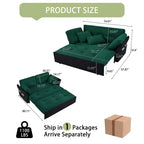 GDFStudio Tachi Moderno Divano Letto Convertibile Queen Size Multifunzione da 188 cm con Rivestimento in ciniglia