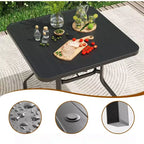 NAYSAYE Set da 7 Pezzi Tavolino da Patio e Sala da Pranzo per Esterni con Sedie Girevoli per Giardino, Marrone, 23,03*27,56*40,16