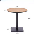 Set di tavolini da patio NAYSAYE, tavoli da pranzo da esterno con superficie effetto legno per patio, marrone, 27.8*27.8*29.1