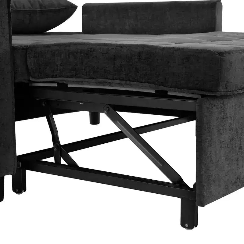 Divano a Due Posti Merax in ciniglia confortevole con divano letto estraibile