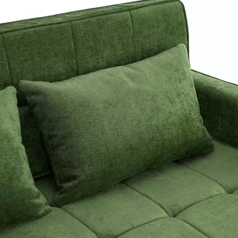Divano a Due Posti Merax in ciniglia confortevole con divano letto estraibile