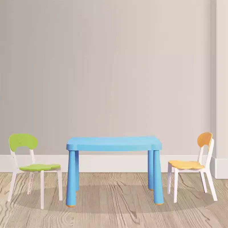 Set tavolo e sedia per bambini CLIHOME di alta qualità in plastica, 3 pezzi, tavolo e sedia per attività di lettura per bambini