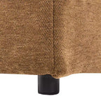 Canapé Whisen multifonctionnel en chenille avec pouf modulaire, ports USB et support de téléphone