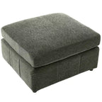 Canapé Whisen multifonctionnel en chenille avec pouf modulaire, ports USB et support de téléphone