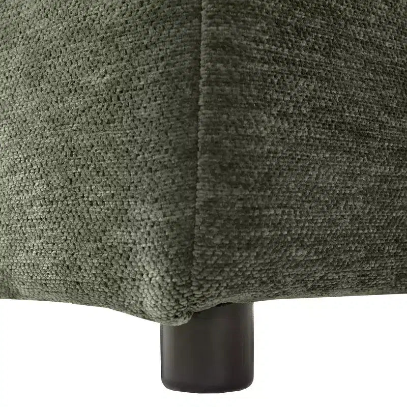 Canapé Whisen multifonctionnel en chenille avec pouf modulaire, ports USB et support de téléphone