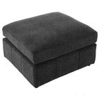 Canapé Whisen multifonctionnel en chenille avec pouf modulaire, ports USB et support de téléphone