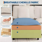 Canapé modulaire en chenille en forme de U de 274 cm, 3 places avec pouf mobile et porte-gobelet, sectionnel pour salon