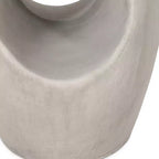 NAYSAYE Table d'appoint de patio Sirius avec design de tambour rond pour usage extérieur, gris, 14,5*14,5*18,5
