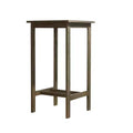 NAYSAYE Patio End Table Emilio Grey Washed Wood Bar Table with Slatted Design for Outdoor Use, Gray, 24*24*43