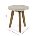 NAYSAYE Tavolino da Giardino Marina con Top Rotondo di Tendenza per Spazi Abitativi Moderni, Multicolore, 15.75*15.75*16