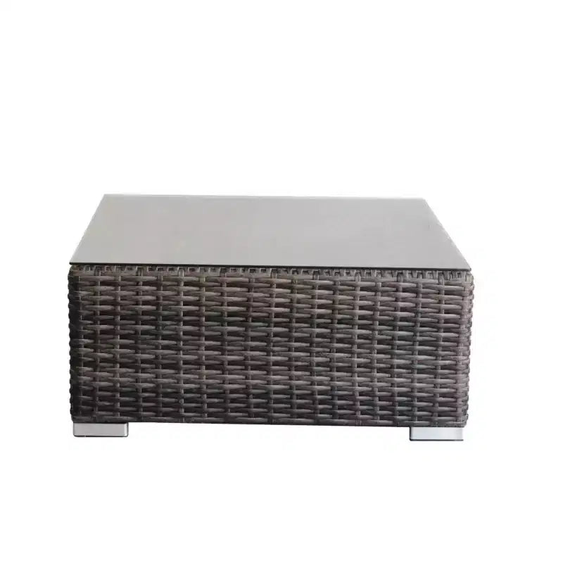 NAYSAYE Patio End Table Modern Square Coffee Table with Durable All Weather Construction for Outdoor Use, Brown, 30*30*16