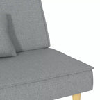 vidaXL Canapé-lit Gris clair Tissu (100 % polyester), contreplaqué Moyen
