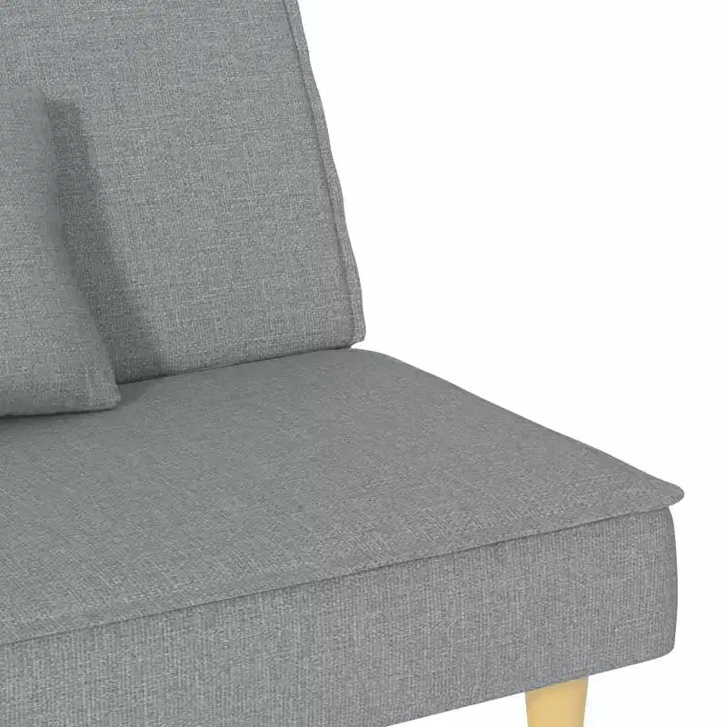 vidaXL Canapé-lit Gris clair Tissu (100 % polyester), contreplaqué Moyen