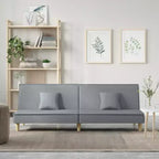 vidaXL Canapé-lit Gris clair Tissu (100 % polyester), contreplaqué Moyen