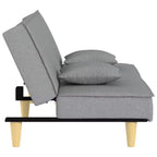 vidaXL Canapé-lit Gris clair Tissu (100 % polyester), contreplaqué Moyen