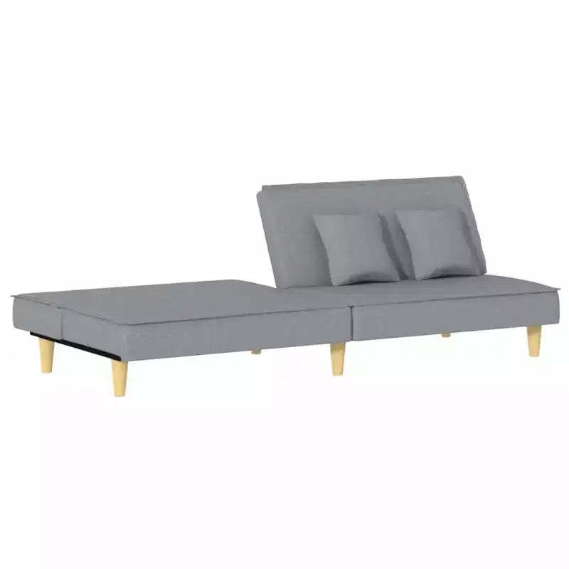 vidaXL Canapé-lit Gris clair Tissu (100 % polyester), contreplaqué Moyen