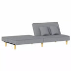 vidaXL Canapé-lit Gris clair Tissu (100 % polyester), contreplaqué Moyen