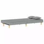 vidaXL Canapé-lit Gris clair Tissu (100 % polyester), contreplaqué Moyen